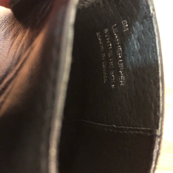 Trouve Black Leather Cutout Wedge Ankle Bootie GUC - Picture 7 of 7